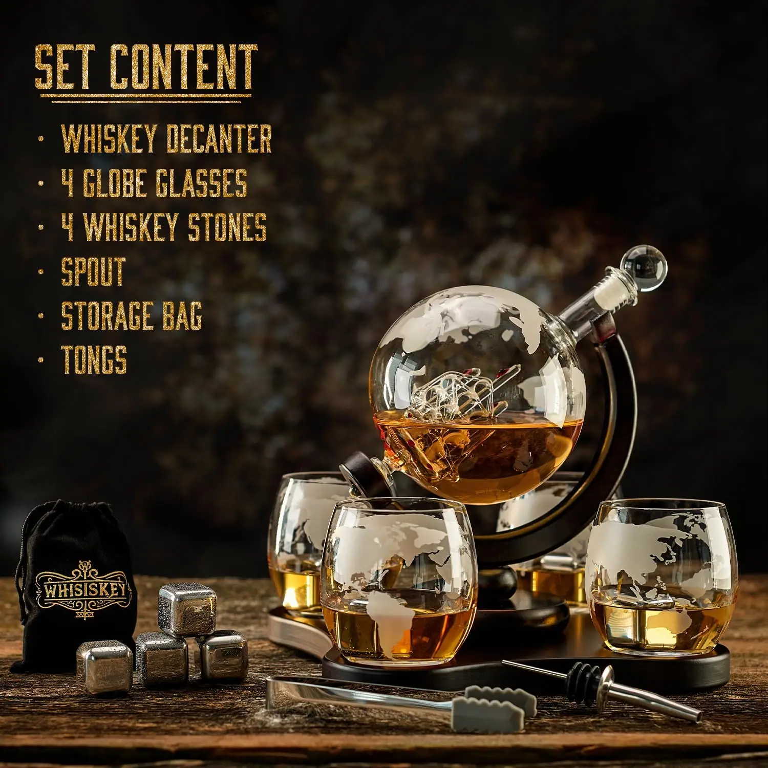 Decanter Globe Set - NANCIHUI decantador de vidrio creativo, Juego
