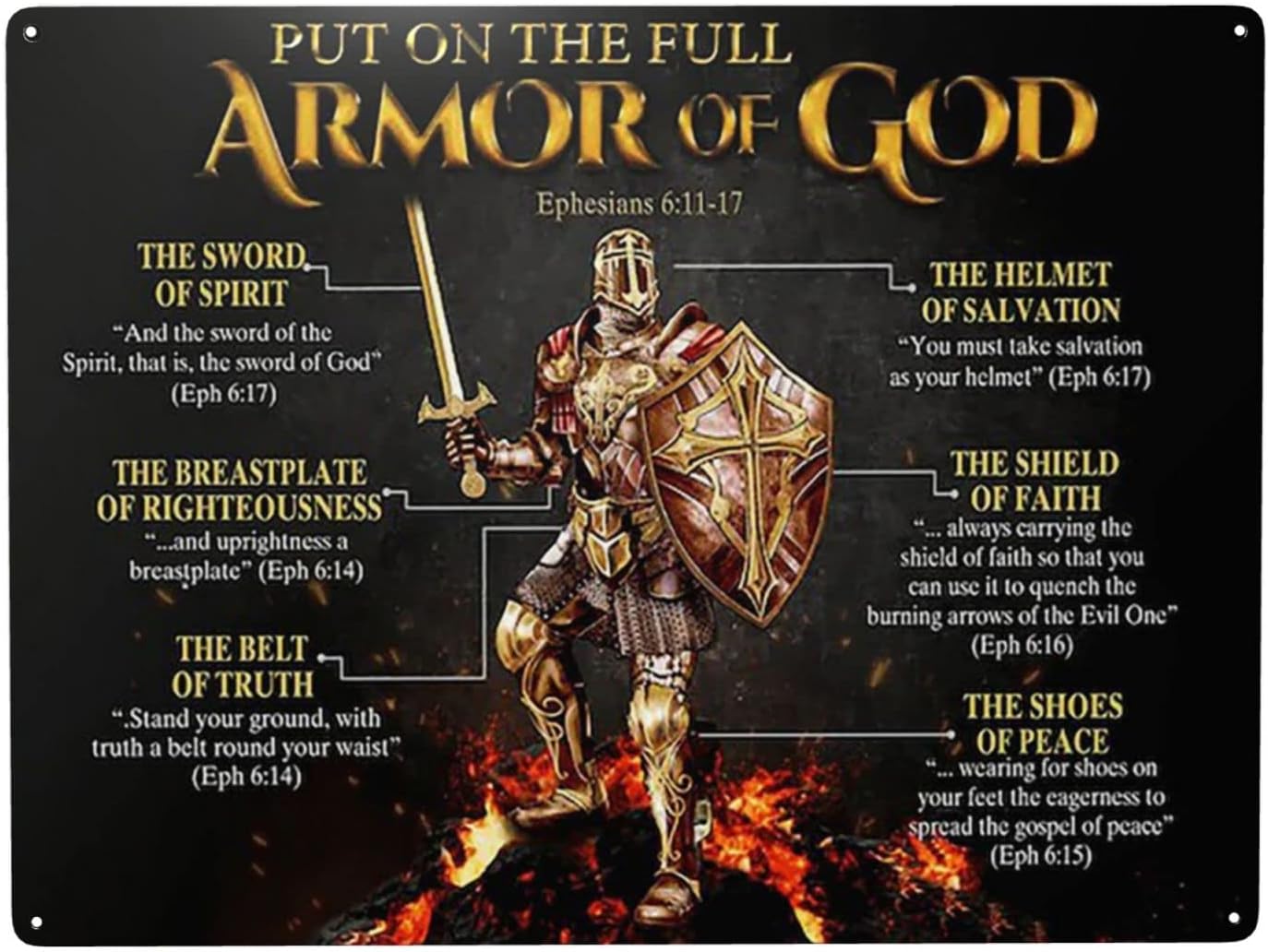 Home Bar And Kitchen - 1p,WZVZGZ ARMOR OF GOD Placa decorativa