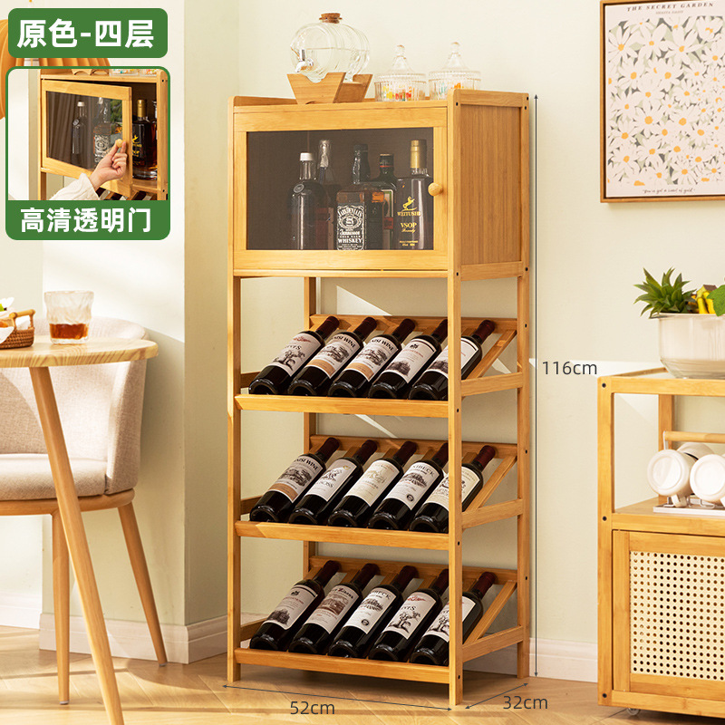 Estante para vino de bambú mac - Home Bar Shelves reseña y precio