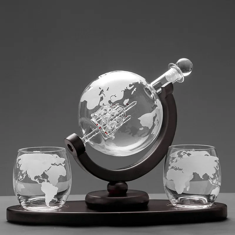 Juego de vasos de whisky, Glob - Decanter Globe Set reseña y precio
