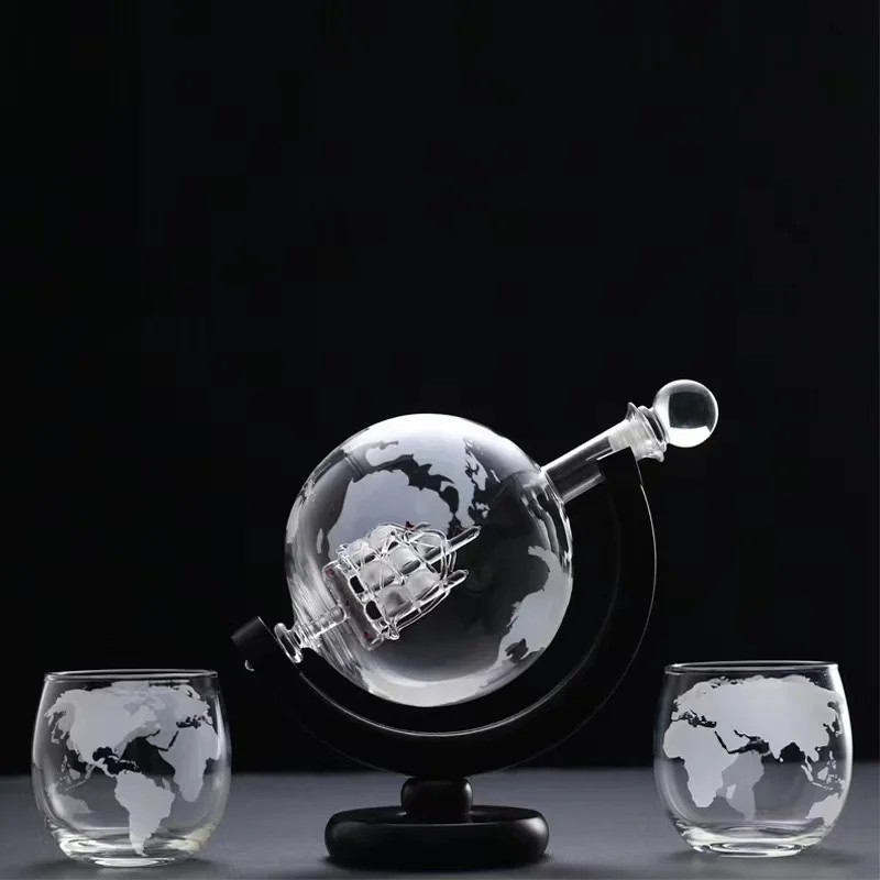 Juego de vasos de whisky, Glob - Decanter Globe Set reseña y precio