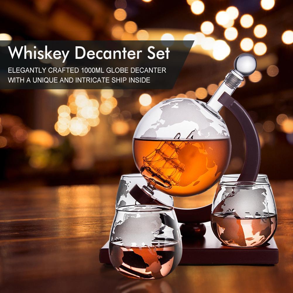 Decantador de whisky con forma - Decanter Globe Set reseña y precio