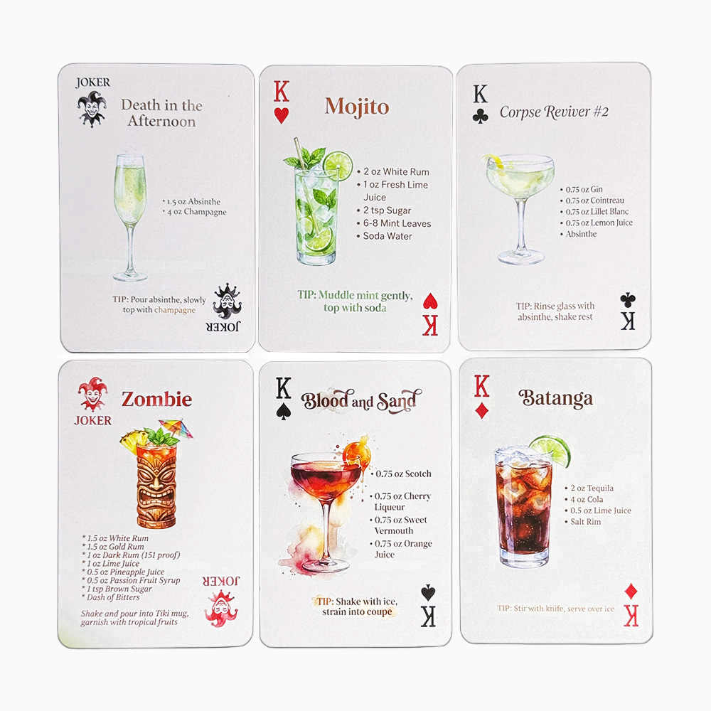 Baraja de 54 Cartas con Receta - Cocktail Recipe Book reseña y precio