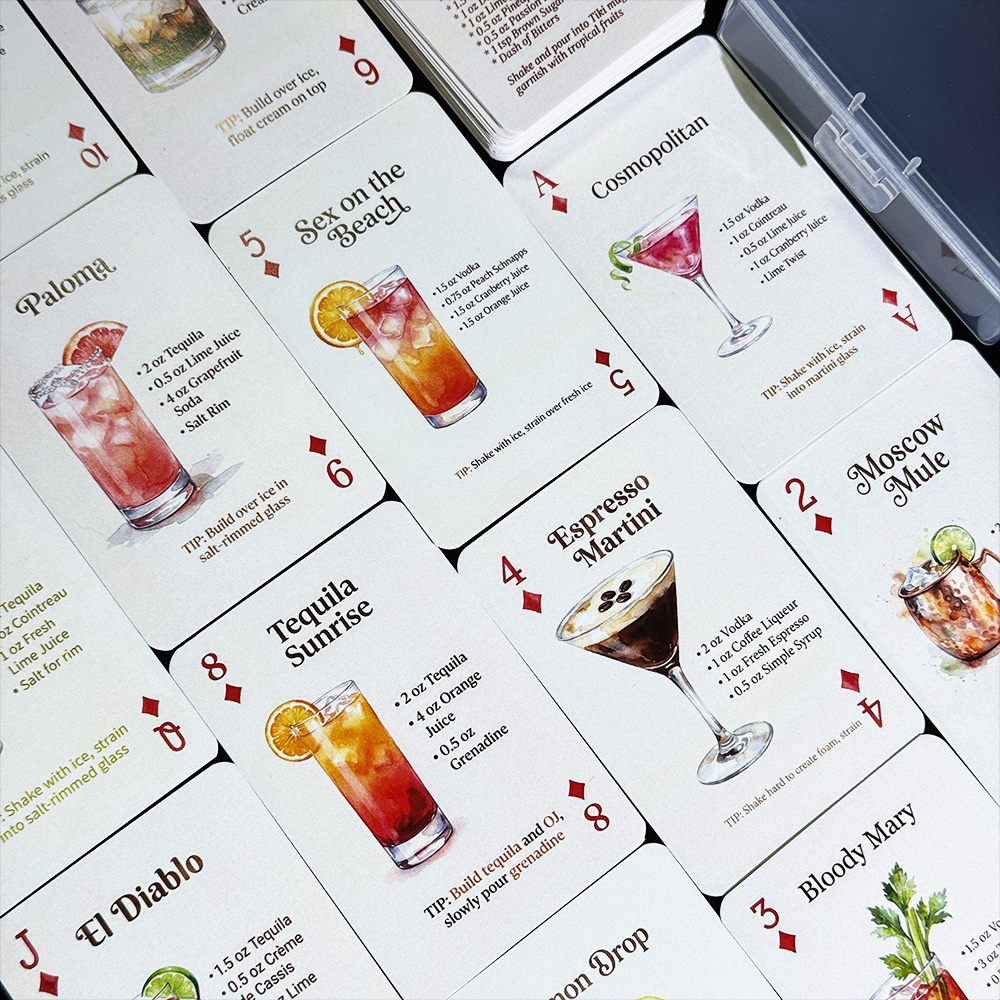 Baraja de 54 Cartas con Receta - Cocktail Recipe Book reseña y precio
