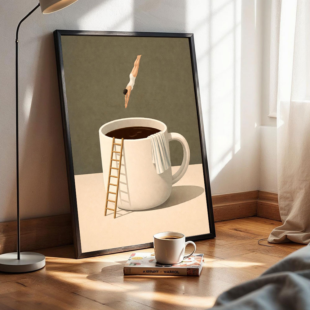 1 póster sin marco con diseño  - Home Bar And Coffee reseña y precio