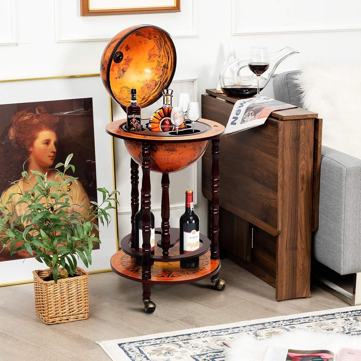 Carrito Bar con Ruedas, Mueble - Home Bar Shelves reseña y precio