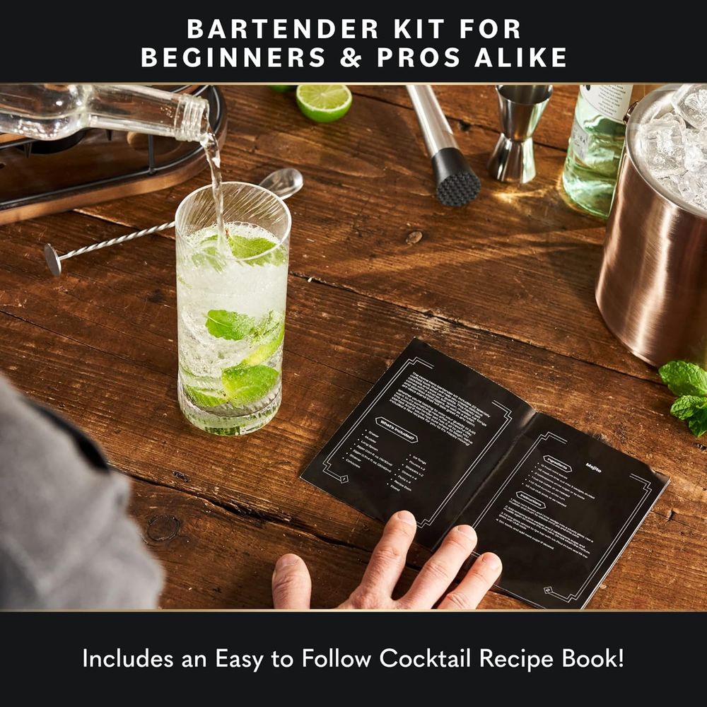 Juego de Coctelería y Herramie - Cocktail Recipe Book reseña y precio