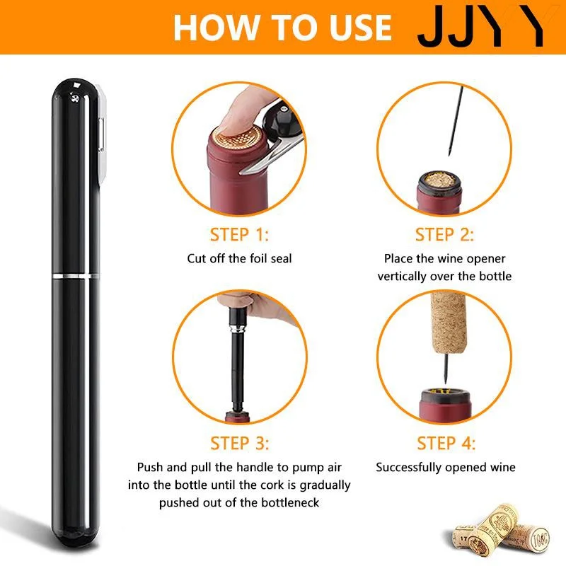 Sacacorchos Neumático de Acero - Wine Preservation Pump reseña y precio