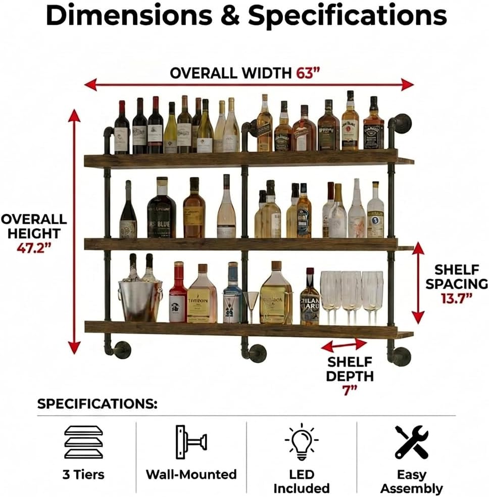 Estante para vinos montado en  - Home Bar Shelves reseña y precio