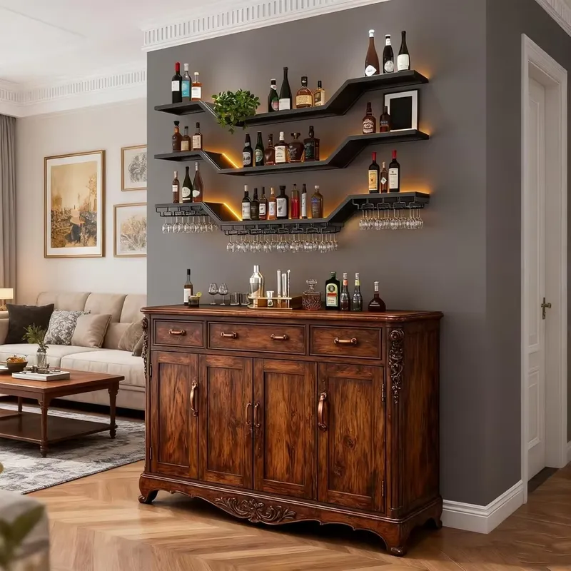 Estante para Vino de Pared LED - Home Bar Shelves reseña y precio