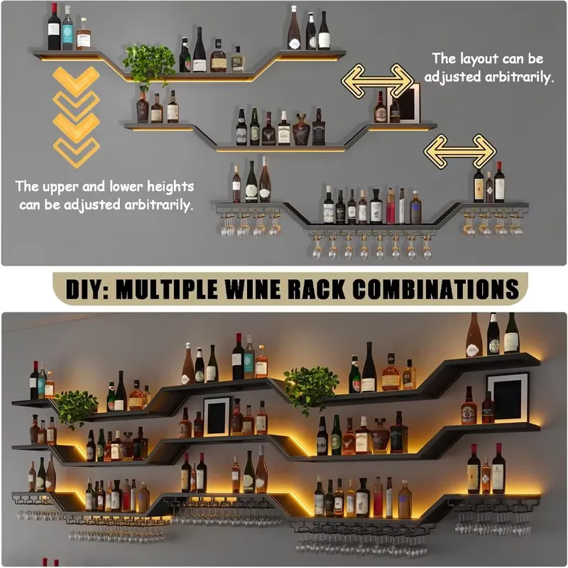 Estante para Vino de Pared LED - Home Bar Shelves reseña y precio