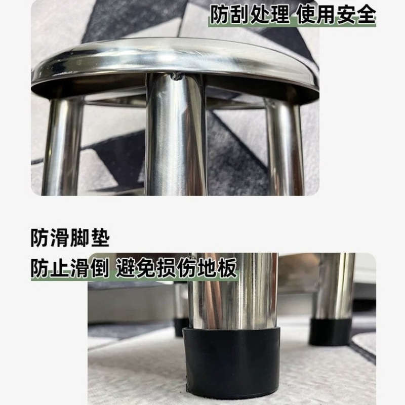Taburete Redondo de Acero Inox - Home Bar Lounge reseña y precio